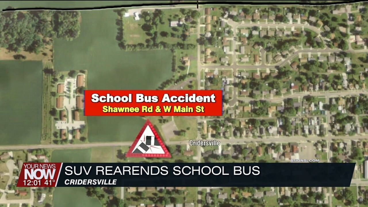SUV crashes into the back of a Wapakoneta school bus